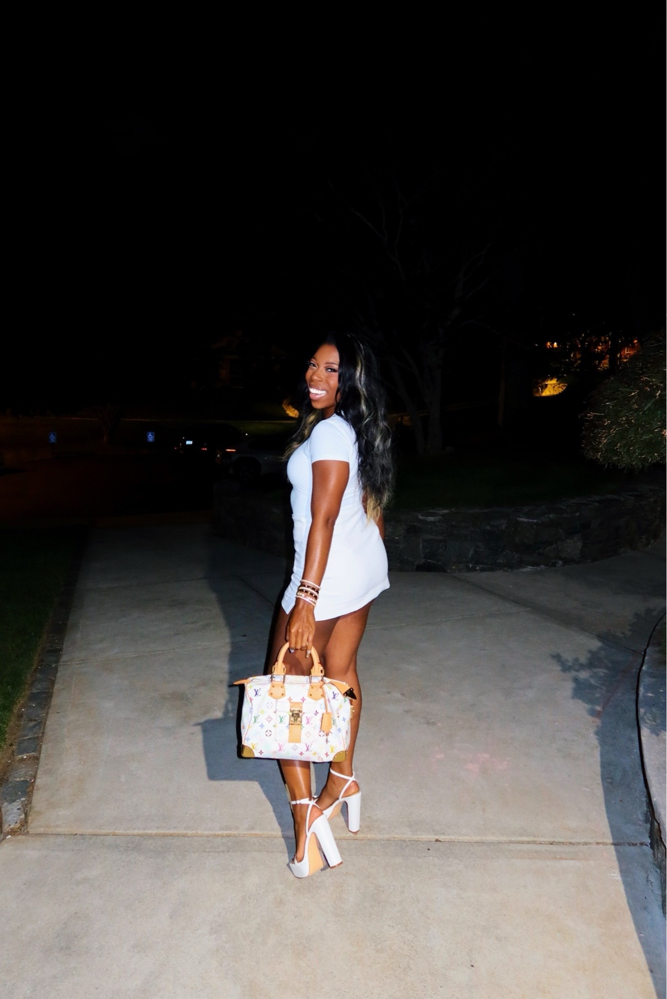 Squeezing in one more white and white outfit before Labor Day 😂 I am wearing the top and skort in a size small. They fit true to size.

This is one of my favorite basic shirts from Amazon, I love the snatched material. 

I got my vintage Louis vuitton multicolor speedy bag on TikTok shop, but I tagged a similar one from eBay! ￼

#LTKootd #LTKTall