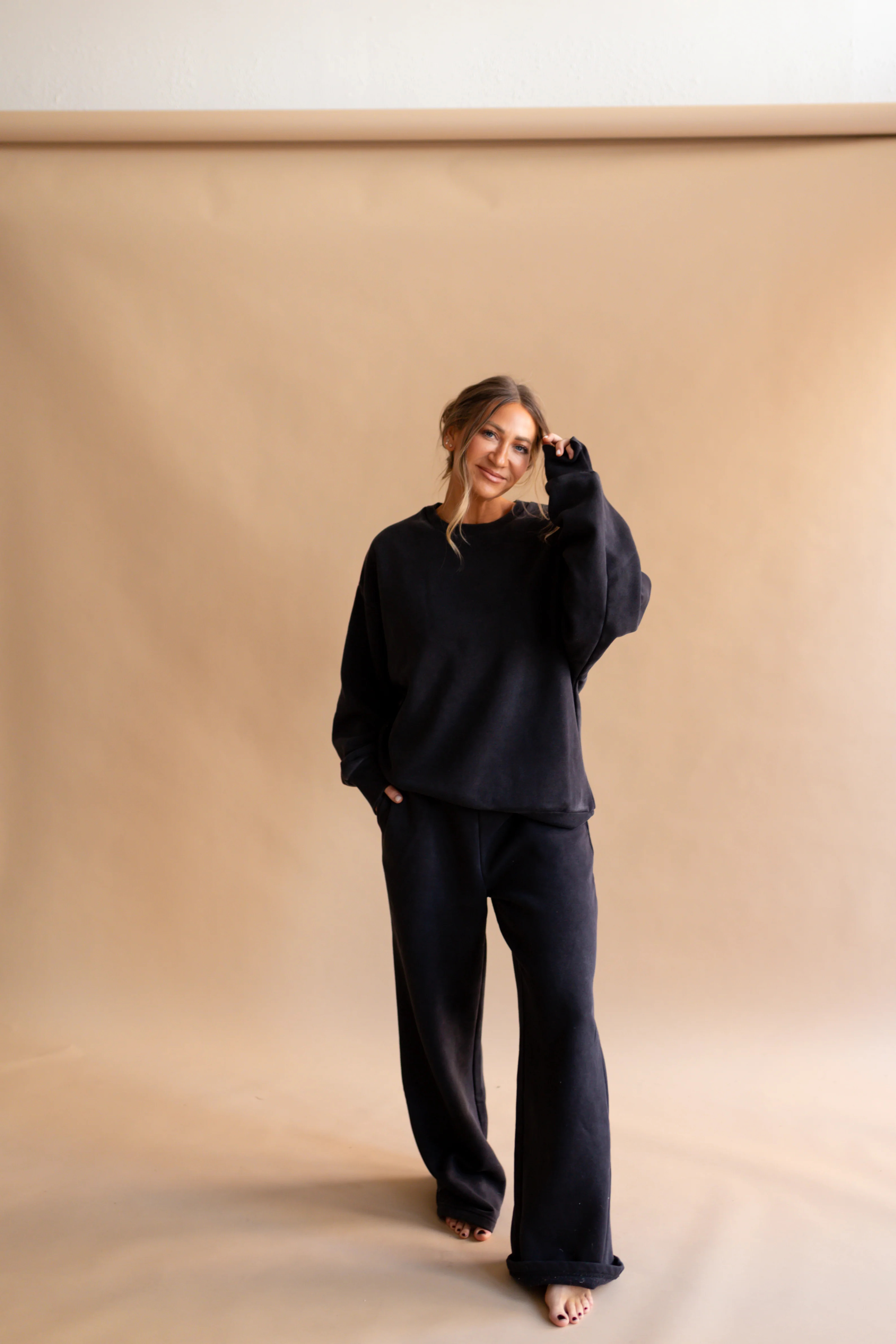 Off-Duty Straight Leg Fleece Sweatpant | Hill x Sarah