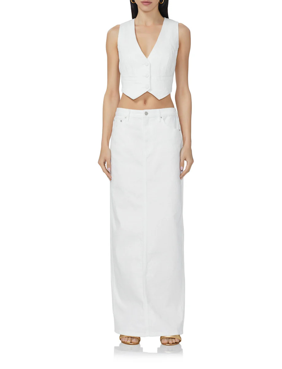 Amiri Maxi Skirt - White | ShopAFRM