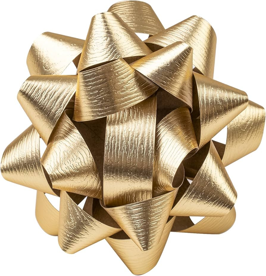 RUSPEPA Paper Gift Bow Assortment - Gold Pattern for Birthday, Christmas, Holiday, Party, Wedding... | Amazon (US)