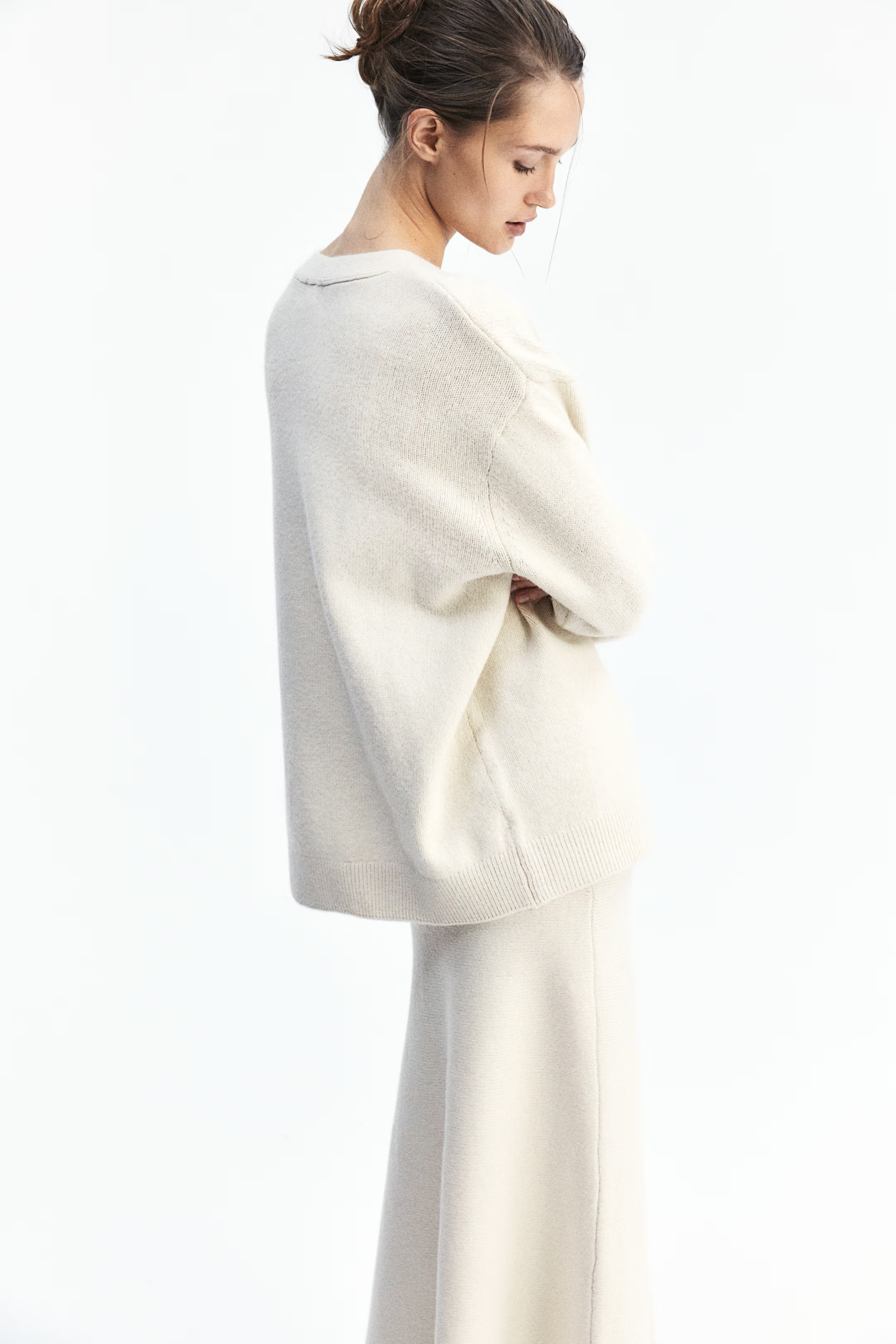 Knitted cardigan - Cream - Ladies | H&M GB | H&M (UK, MY, IN, SG, PH, TW, HK)