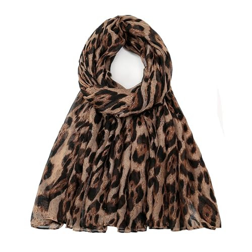 vimate leopard print scarf for women-spring fall winter lightweight cheetah print scarfs gifts for women large neck scarves shawl travel beach scarf (US-Style 30) | Amazon (US)