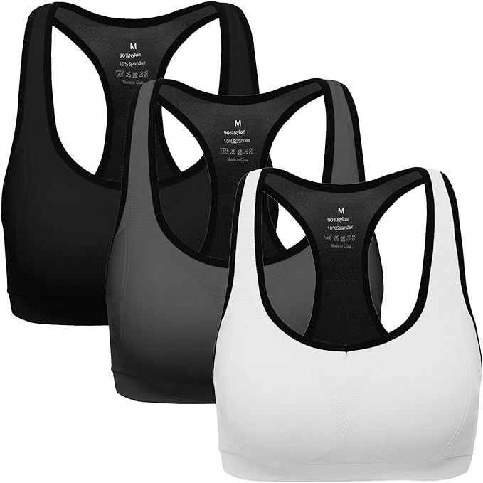 MIRITY Women Racerback Sports Bras - High Impact Workout Gym Activewear Bra | Amazon (US)