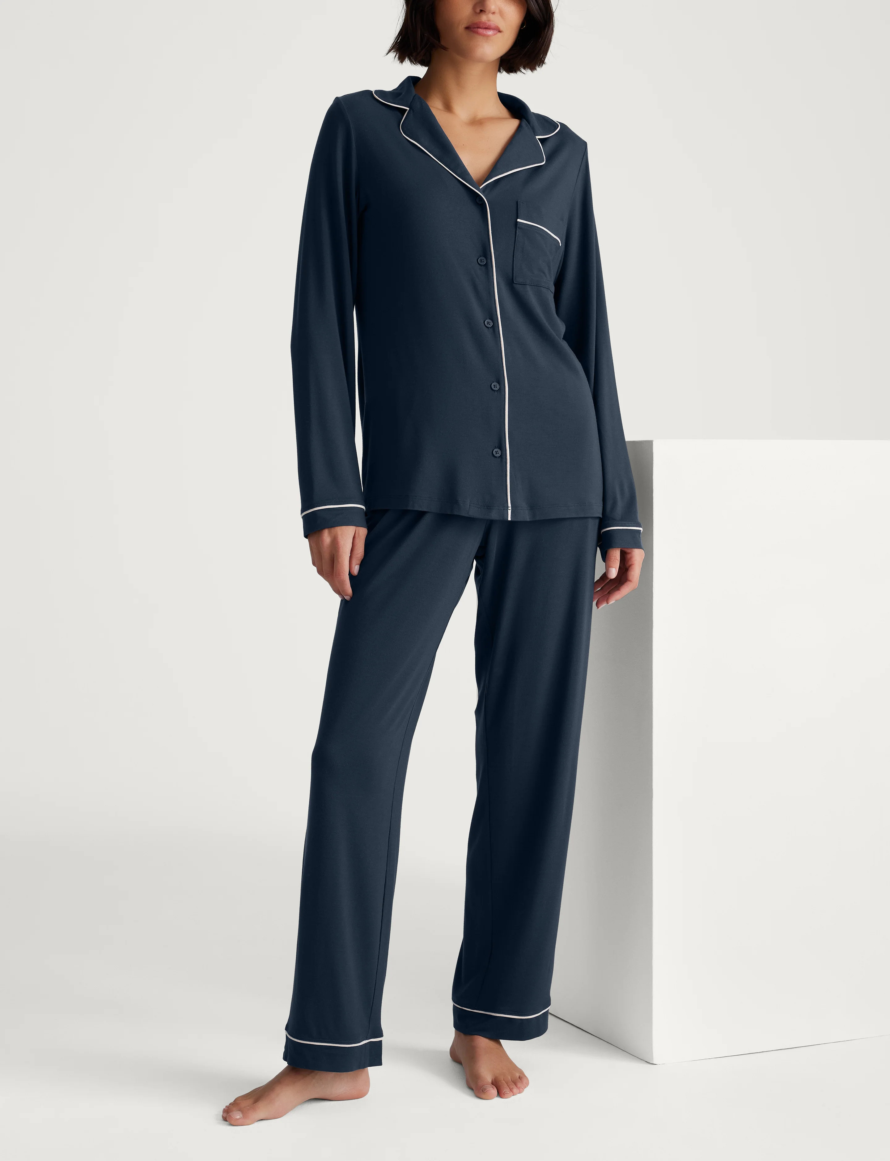Women's Downtime Long Sleeve Pajama Top & Pant Set | Tommy John