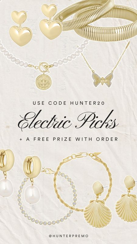 Electric Picks code!! You get a free gift when you purchase today!! Here are some of my favs & things I’m eyeing! Use code HUNTER20