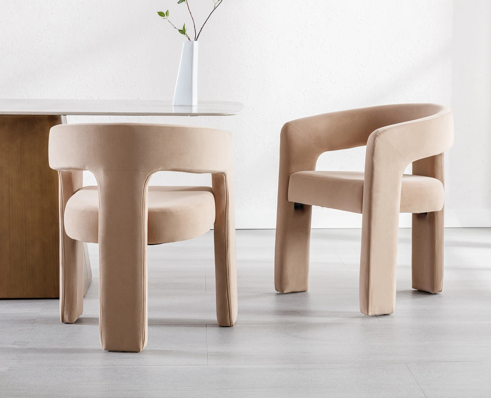 Modern Dining Chairs Barrel Dining Chair Upholstered Dining Room Chair with Arm Comfy Accent Side... | Wayfair North America