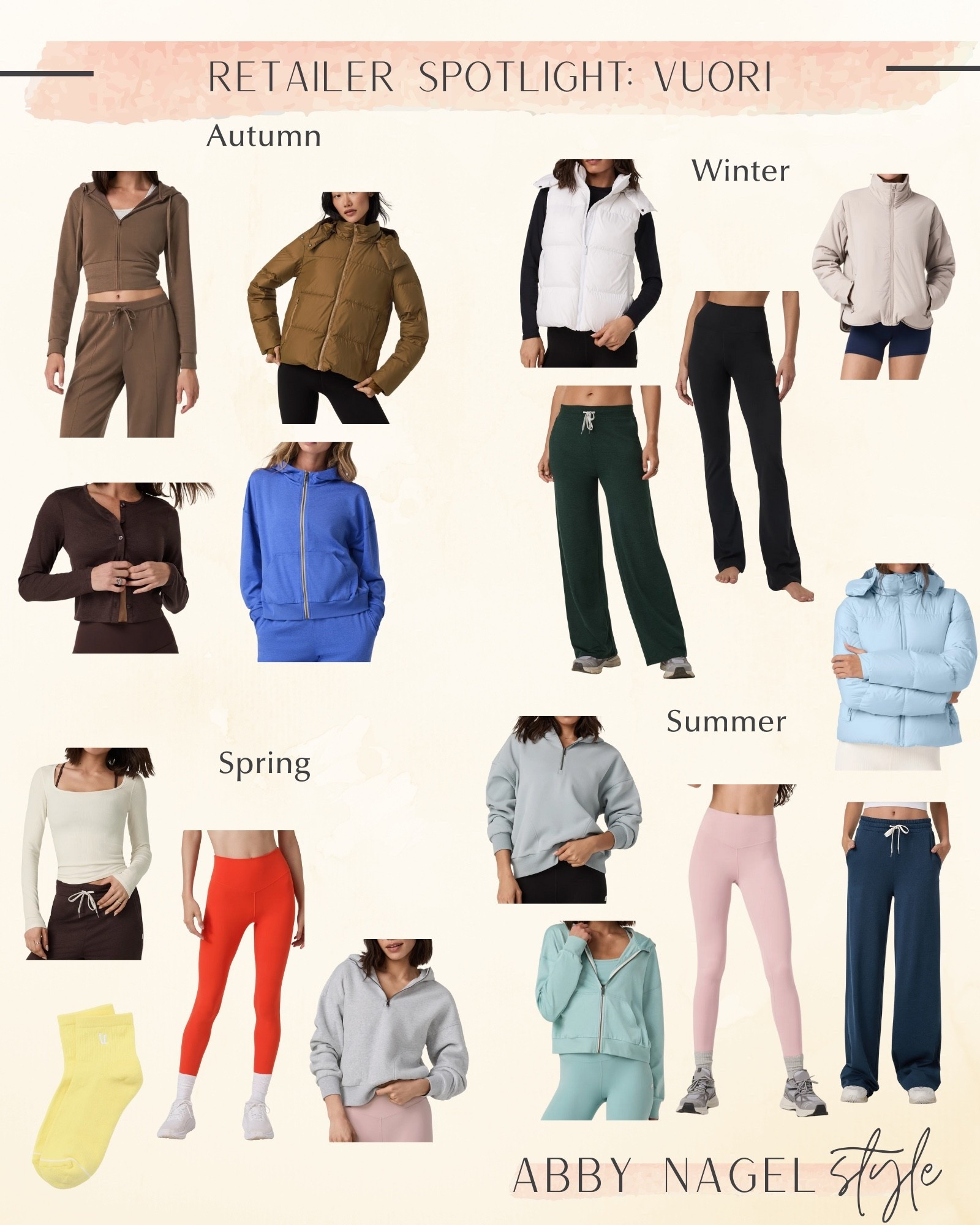 Colors by season: 

Autumn: butterscotch, khaki, rum, bright Iris, espresso, Java, marshmallow, poppy

Spring: marshmallow, poppy, bright Iris, pale gray Heather, sunshine

Winter: Pumice, white, black, ink, pale gray Heather, Evergreen Heather, smoky taupe

Summer: crystal blue, blue Coast, Heather, spray Heather, vintage rose, huckleberry, blue haze, bluegrass, Heather

*Always check items when they arrive against your words and your fan. Online pictures can be slightly different than in real life. 