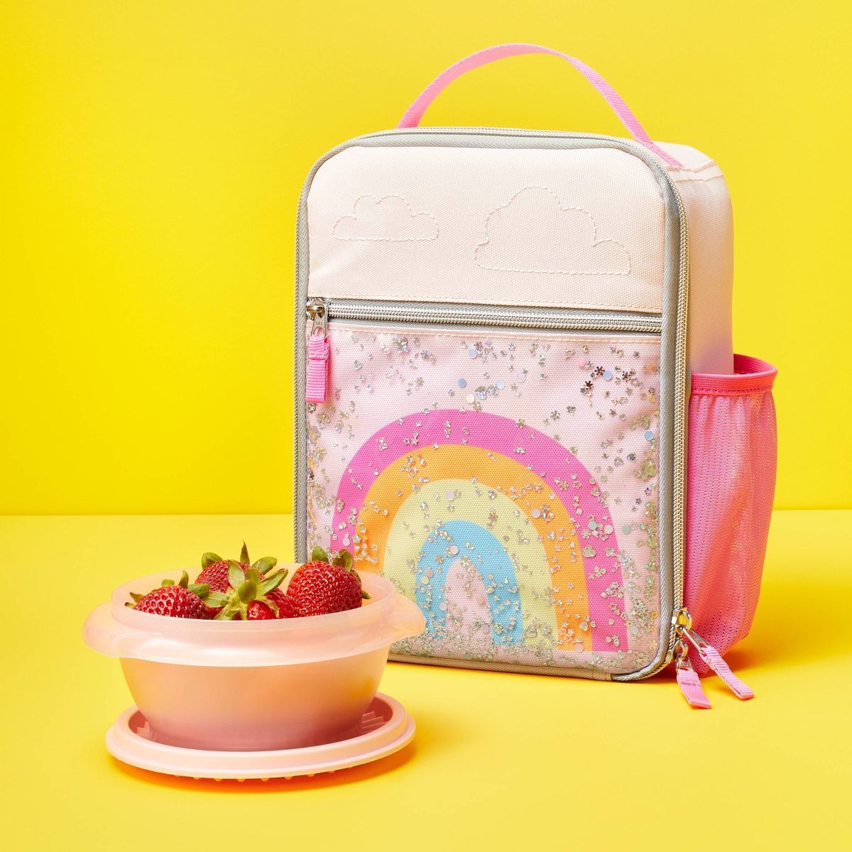 Lunch Bag Pink Rainbow Glitter - Cat & Jack™ | Target