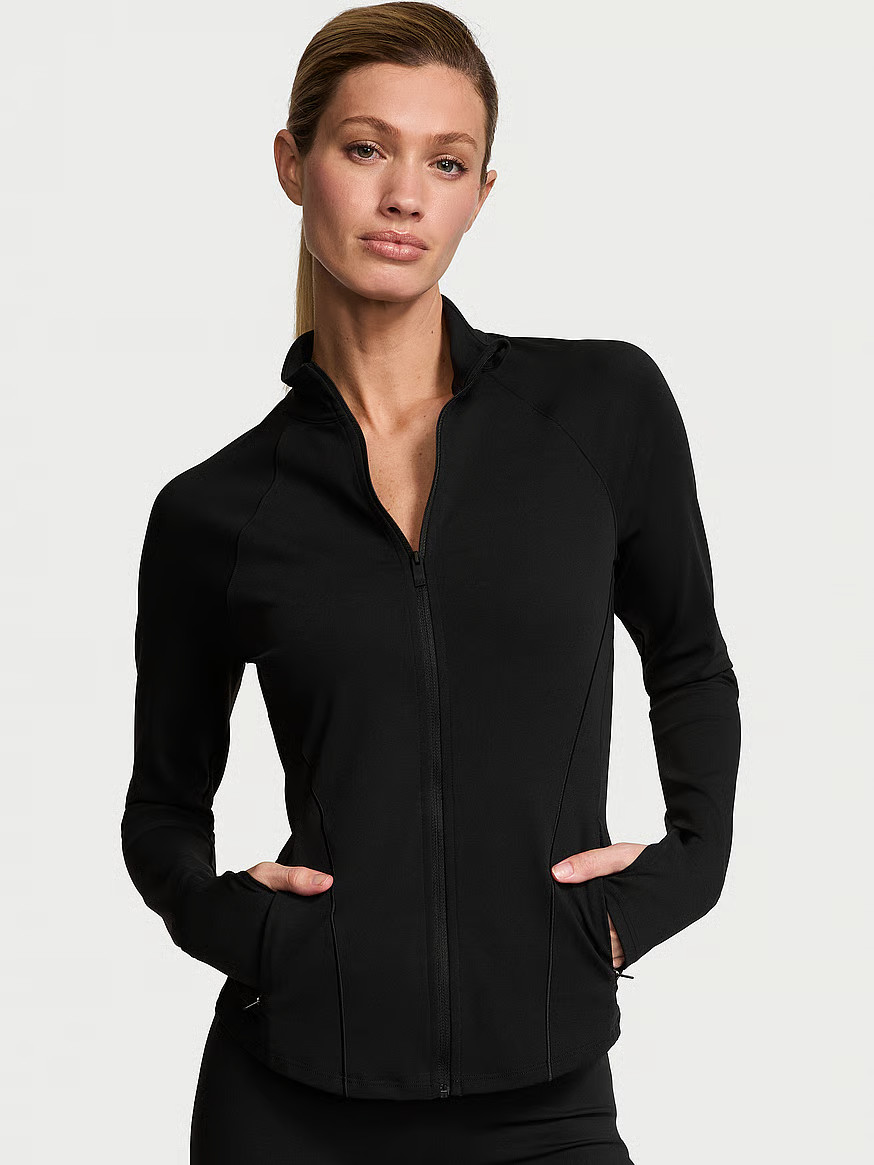 Buy VSX Elevate™ Full-Zip Jacket, Black - Order Hoodies & Sweatshirts online - Victoria's Secre... | Victoria's Secret (US / CA )