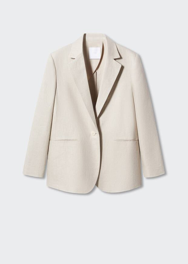Anzugjacke aus leinen -  Damen | Mango Österreich | MANGO (AT)