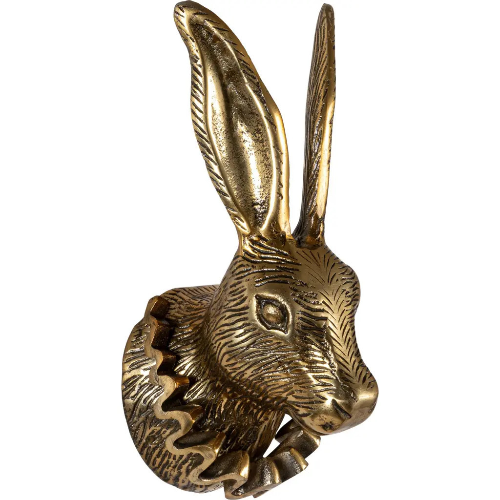 Storied Home Rabbit Head with Ruff Collar Wall Décor in Brass at Nordstrom | Nordstrom