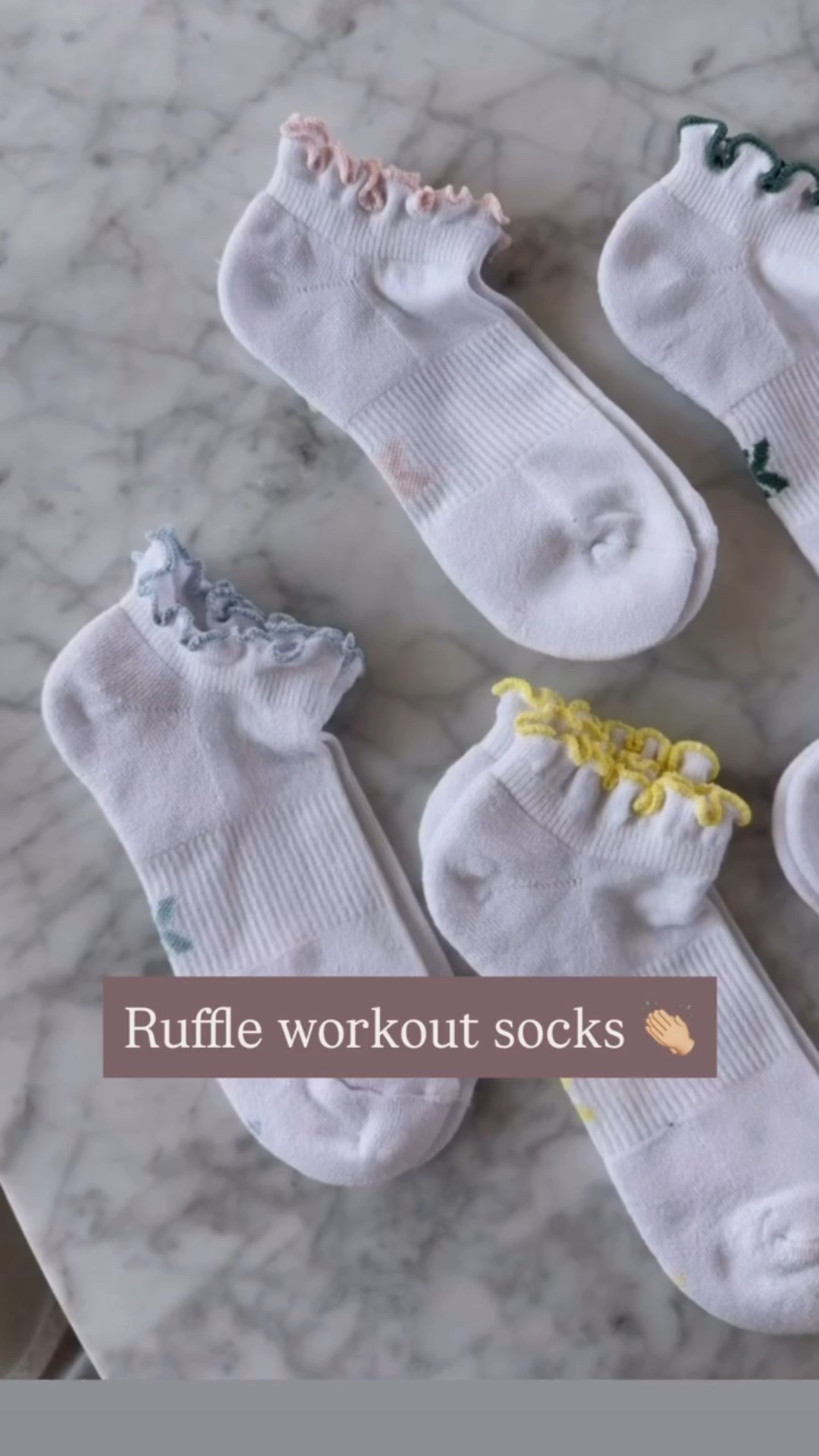 These ruffle socks are so great for working out! They come in several colors!

Loverly Grey, Target find, ruffle socks, active socks 

#LTKootd #LTKActive