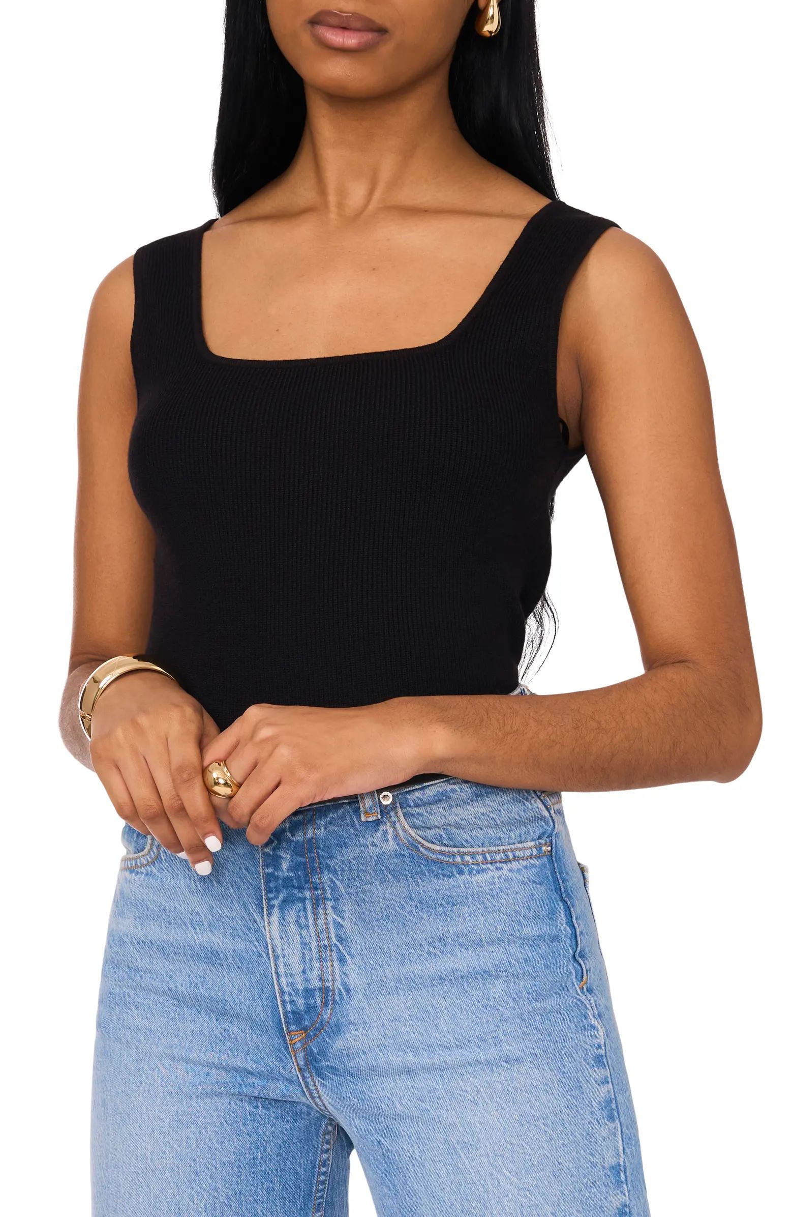 1.STATE Square Neck Rib Tank | Nordstrom | Nordstrom