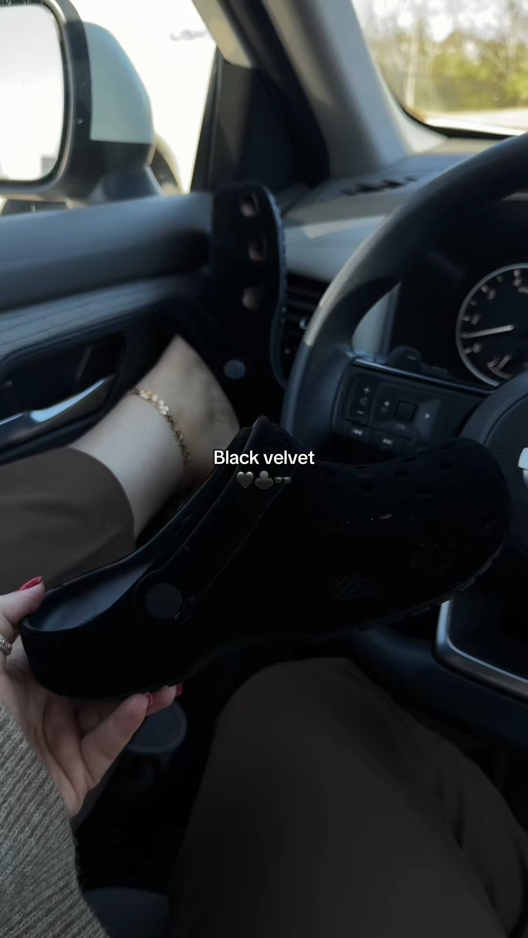 Black velvet crocs- I wear 7.5 in women’s shoes and get a J6 in kids crocs  

 #LTKGiftGuide #LTKootd #LTKFindsUnder50