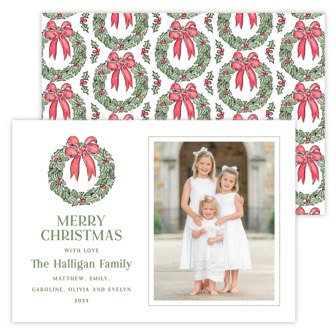 Printable Christmas Photo Card Holiday Photo Card Watercolor - Etsy | Etsy (US)