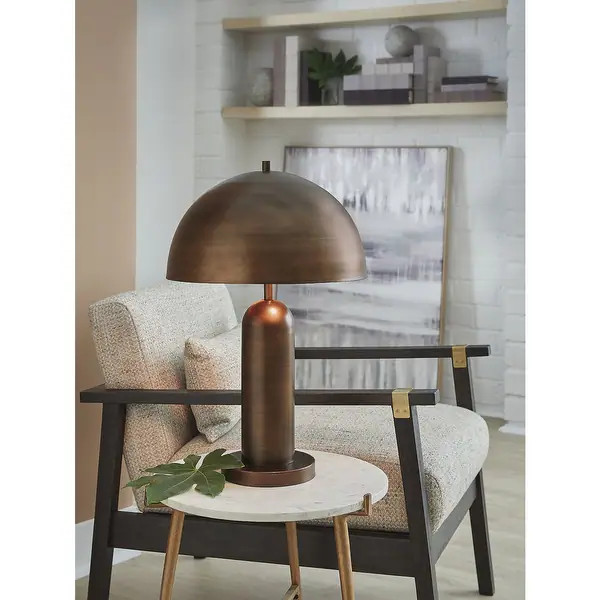 Signature Design by Ashley Wendfield Antique Brown Table Lamp - 15" W x 15" D x 23.75" H | Overst... | Bed Bath & Beyond