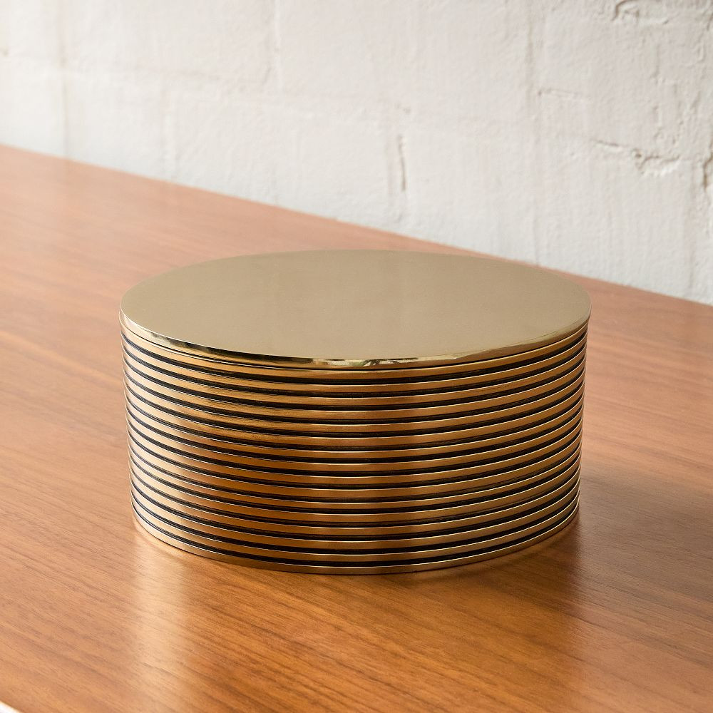 Textured Metal Decorative Boxes | West Elm (US)