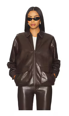 ANINE BING Kelanie Jacket in Deep Brown from Revolve.com | Revolve Clothing (Global)