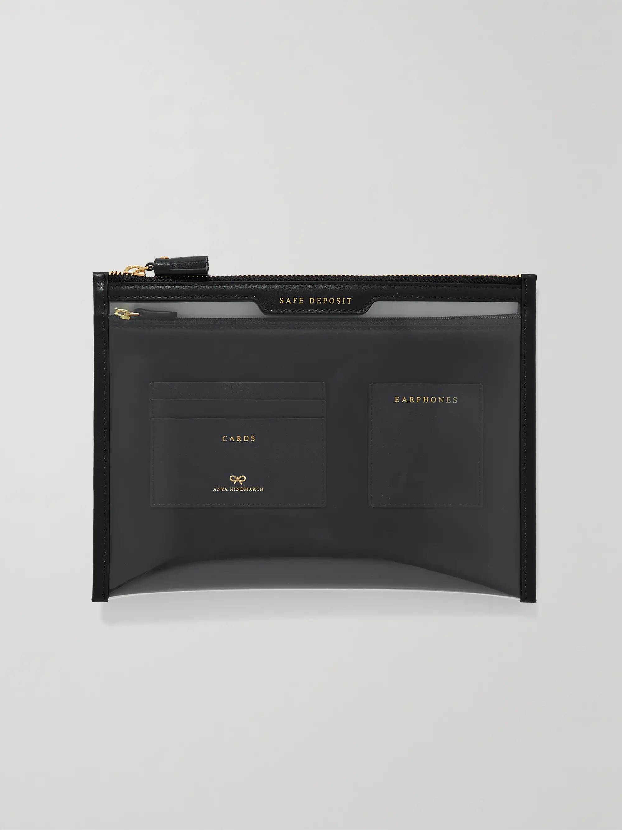 Safe Deposit leather-trimmed PVC pouch | NET-A-PORTER (US)