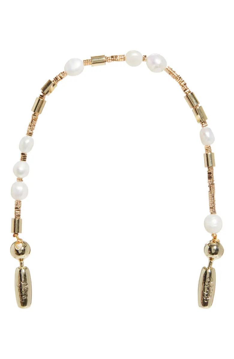 Banded Freshwater Pearl Wrist Strap | Nordstrom