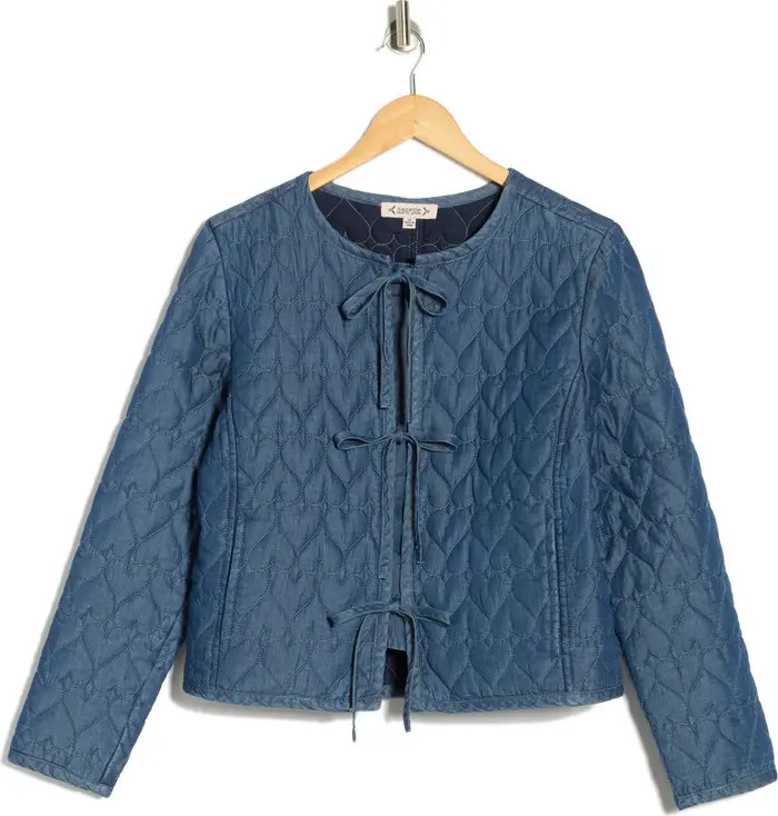 Nanette Lepore Heart Quilted Denim Jacket | Nordstromrack | Nordstrom Rack