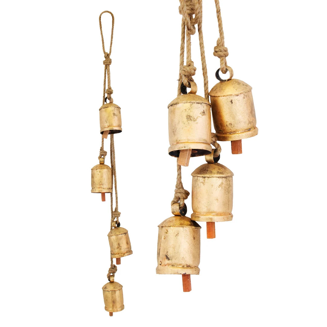 Vintage Rustic Cow Bell Christmas Bell Set Shabby Chic Holiday Decor Set of 4 Bells 4H Create Fes... | Etsy (US)