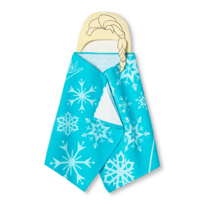 Frozen Elsa Hooded Bath Towel Blue | Target