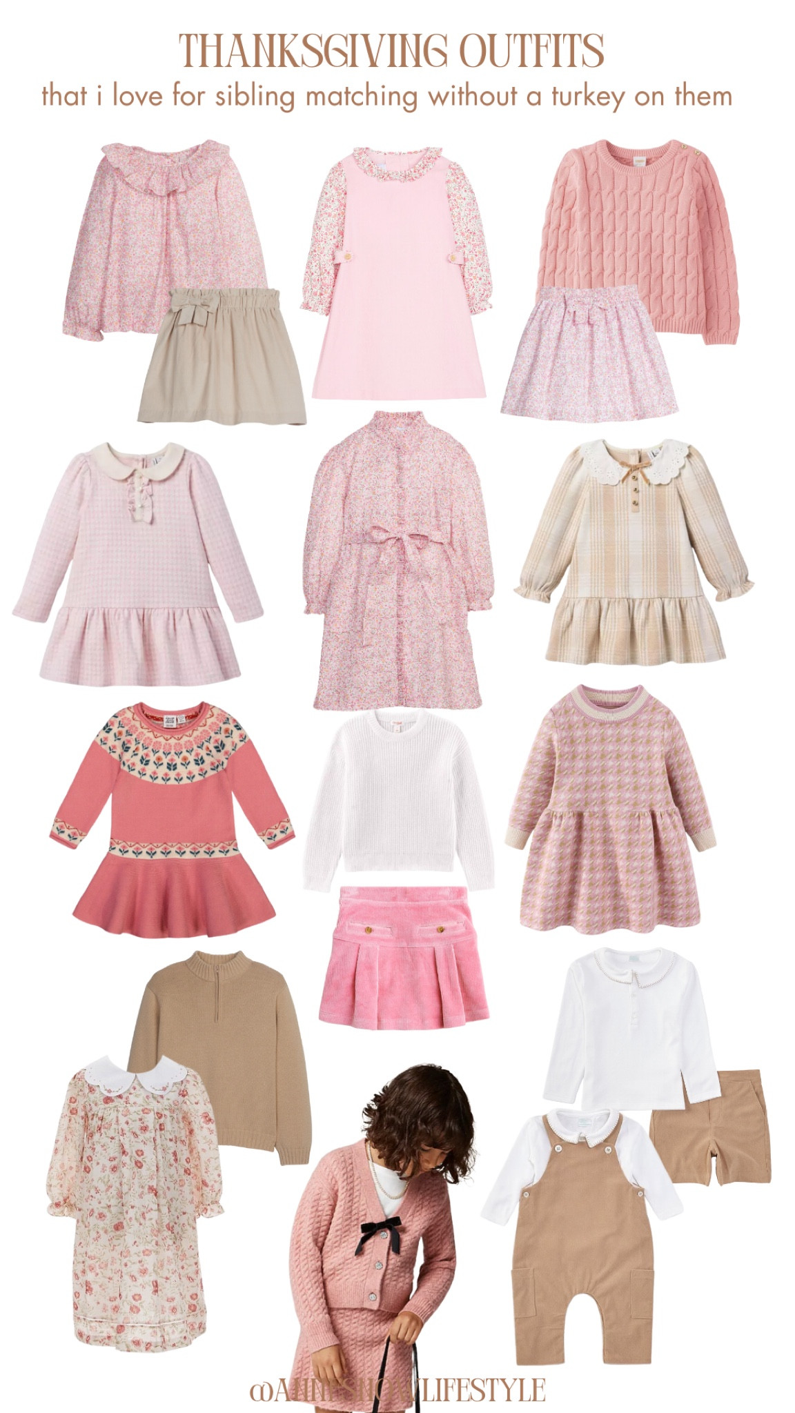 thanksgiving outfits for kids • fall family pictures • pink and khaki outfits 🎀🍂🦃

#LTKKids #LTKSeasonal #LTKFamily