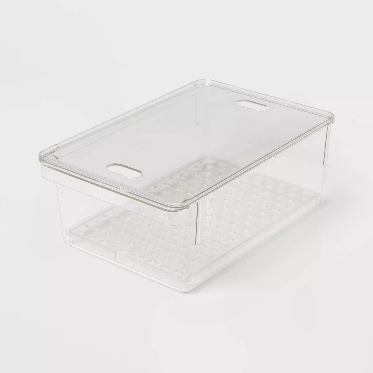 Produce Fridge Bin with Lid - Brightroom™: Clear Refrigerator Organizer, Kitchen Storage, 10.5"... | Target
