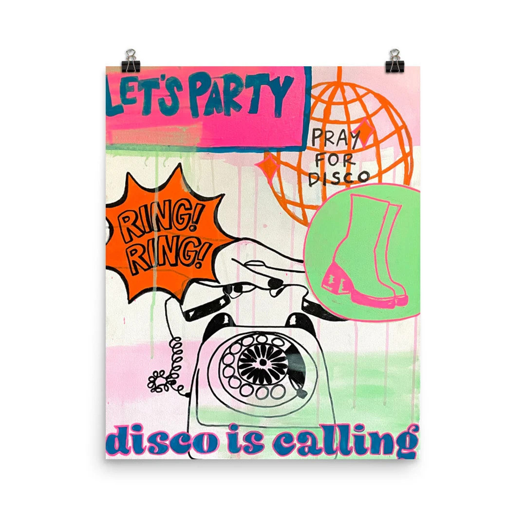 Disco Is Calling Poster | Etsy (US)