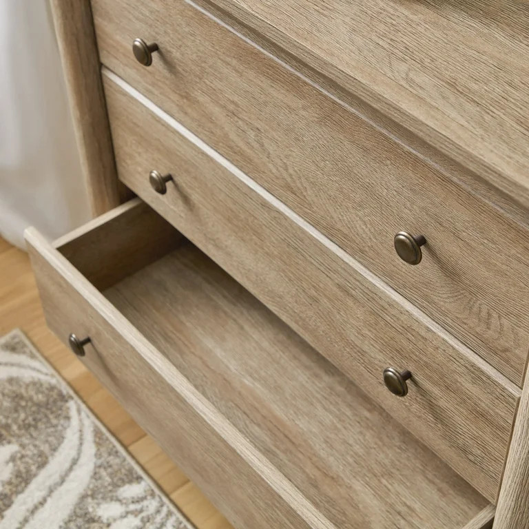 My Texas House Monroe 3 Drawer Nightstand with USB, Brushed Oak Finish | Walmart (US)