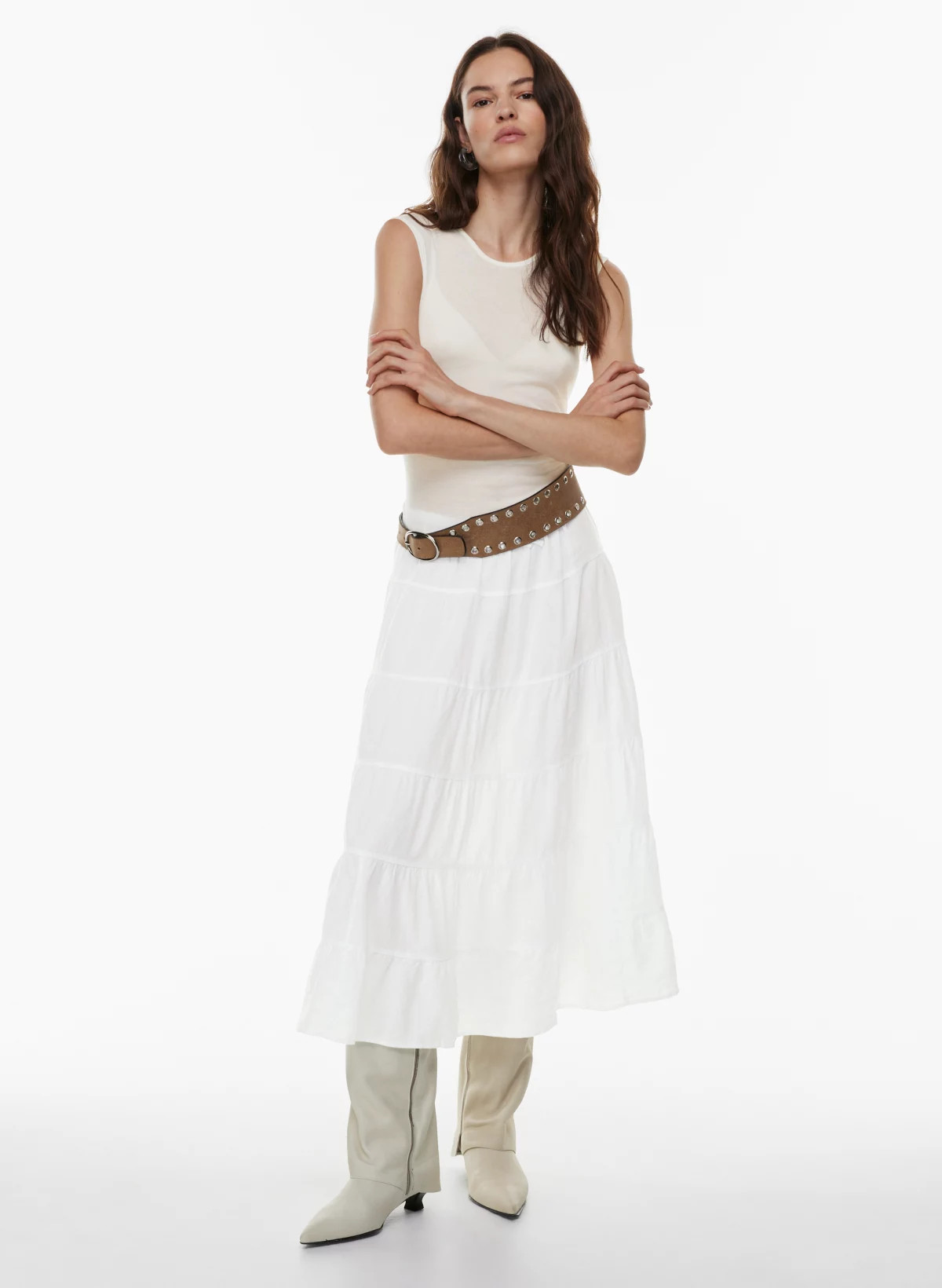 BOUQUET LINEN SKIRT | Aritzia