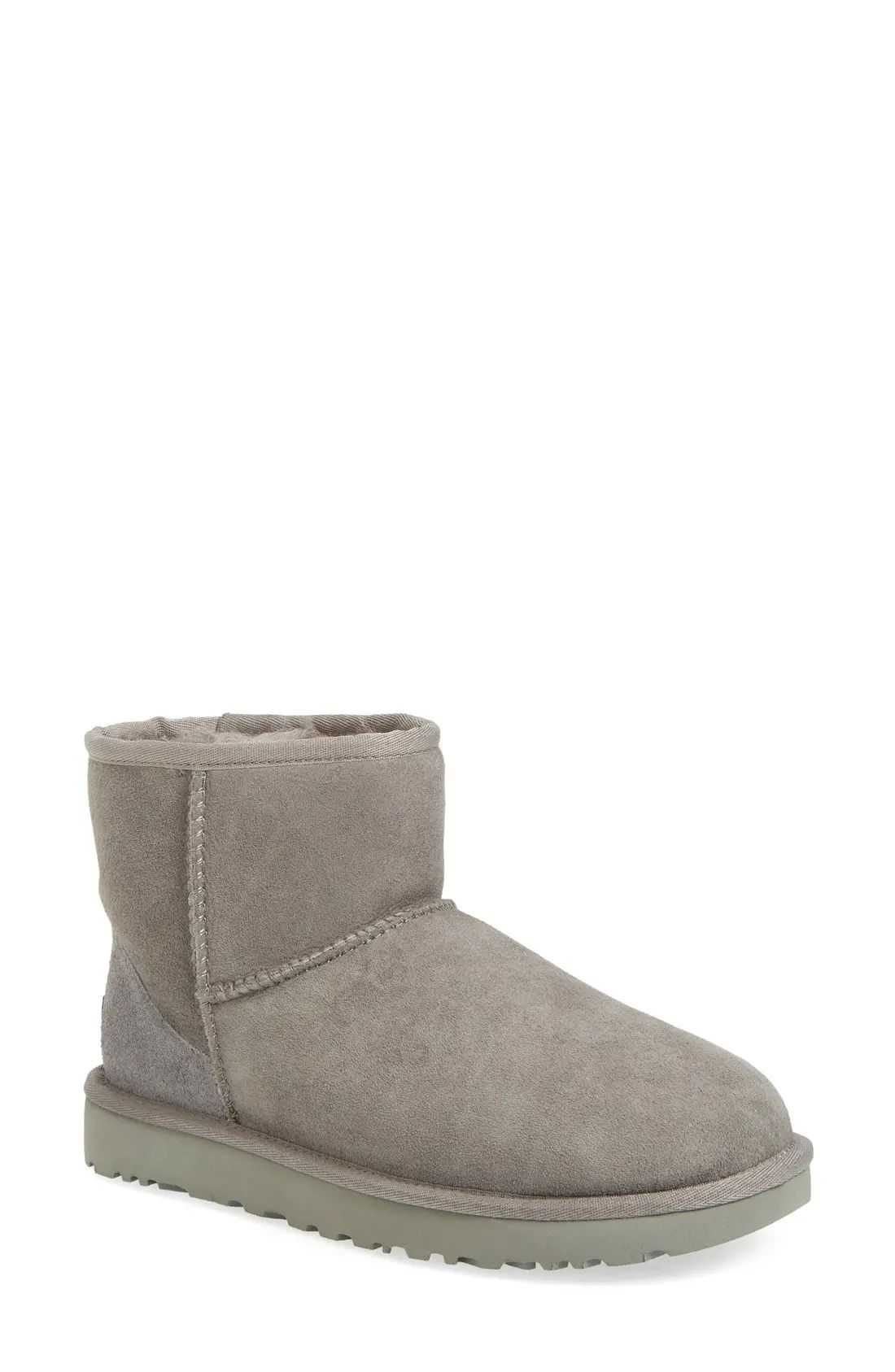 Women's UGG Classic Mini Ii Genuine Shearling Lined Boot, Size 12 M - Grey | Nordstrom