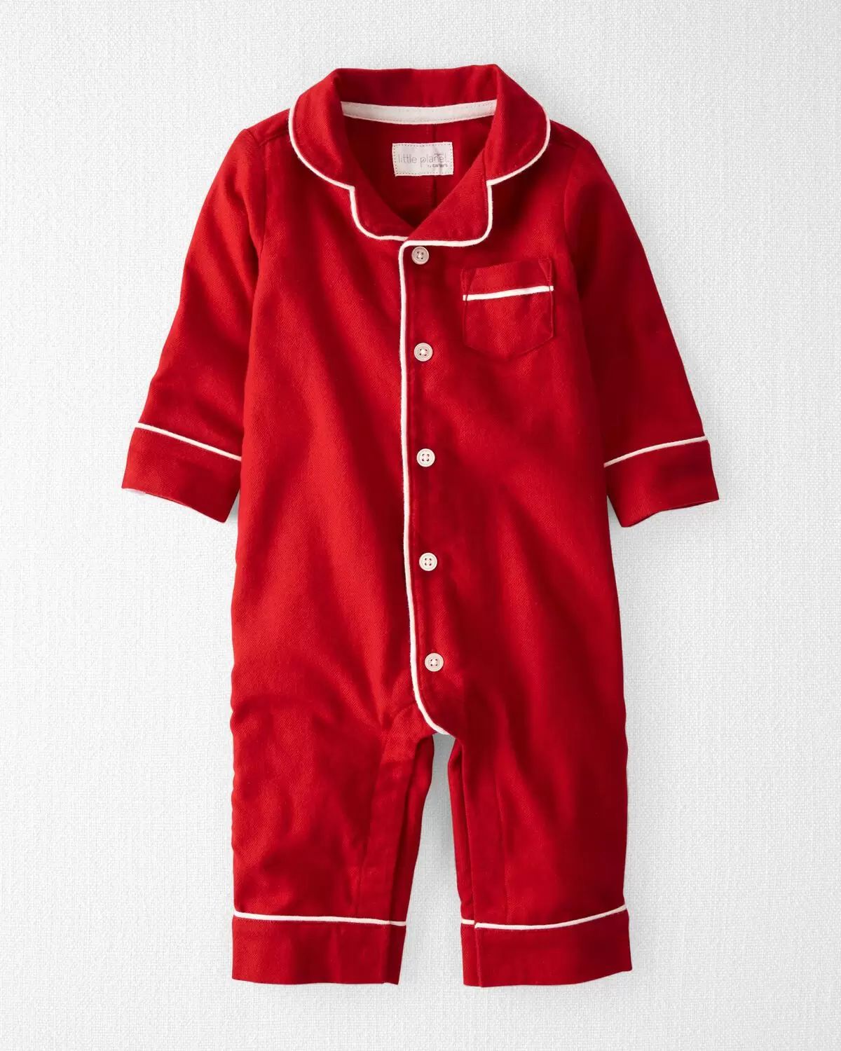 Perfect Red Baby 1-Piece Organic Cotton Coat Style Pajamas | carters.com | Carter's