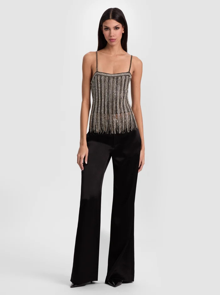 CHI EMBELLISHED FRINGE TANK | Alice + Olivia