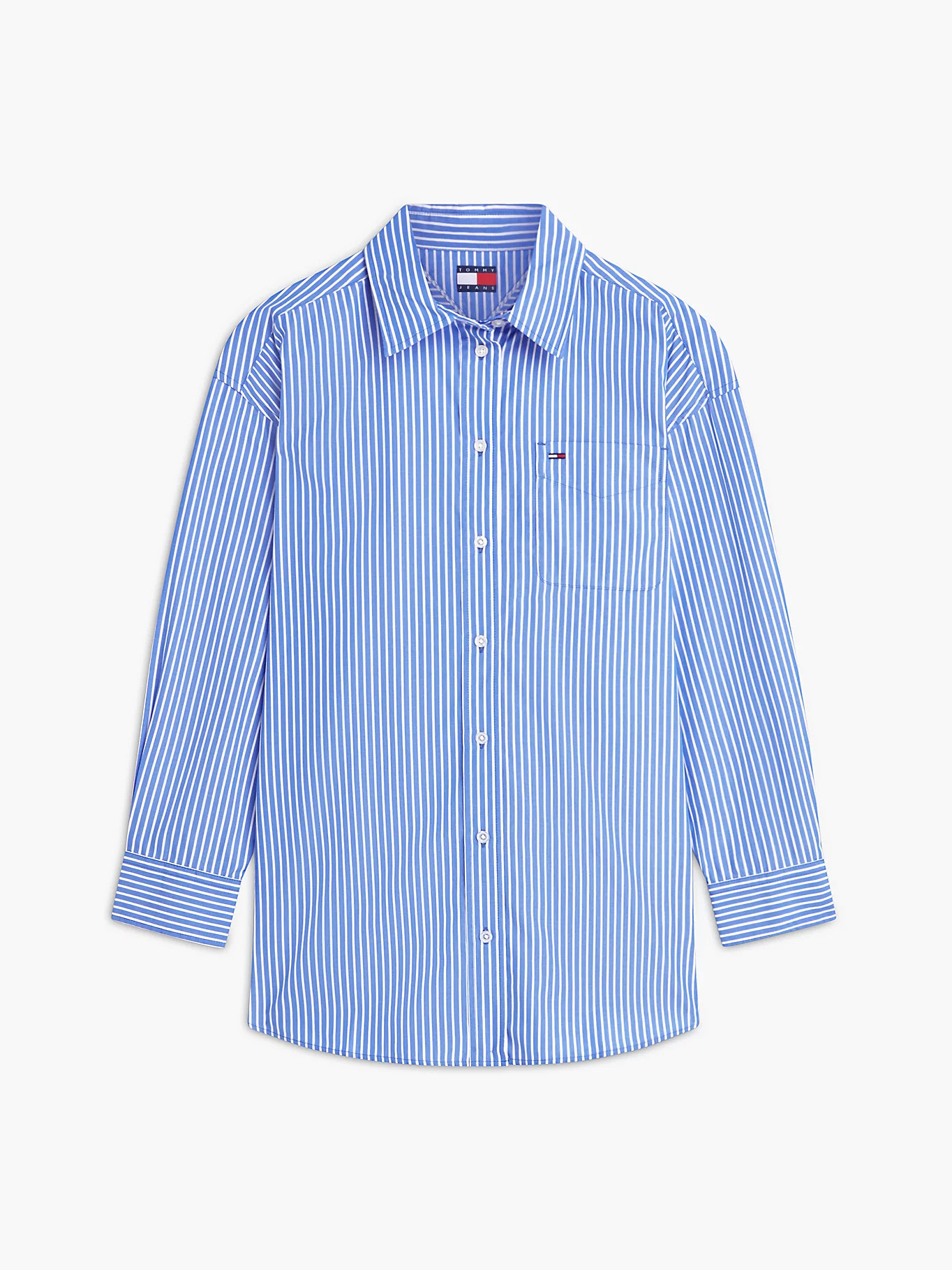 Oversized Fit Poplin Shirt | Blue | Tommy Hilfiger | Tommy Hilfiger UK