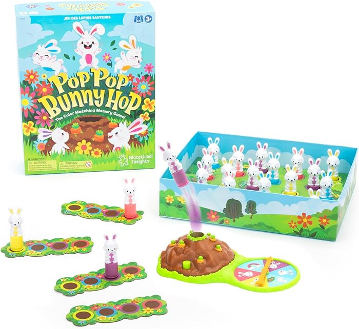 Educational Insights Pop Pop Bunny Hop - Memory & Color Matching Game for 2-4 Players, Preschool ... | Amazon (US)