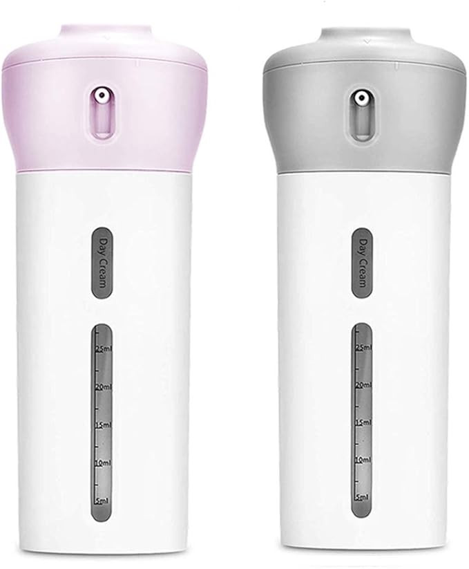 2 Pieces 4 in 1 Travel Dispenser Shampoo Lotion Gel Set Leak-proof Travel Containers Bottles For ... | Amazon (US)