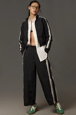 Daily Practice Lace Side-Stripe Track Pants | Anthropologie (US)