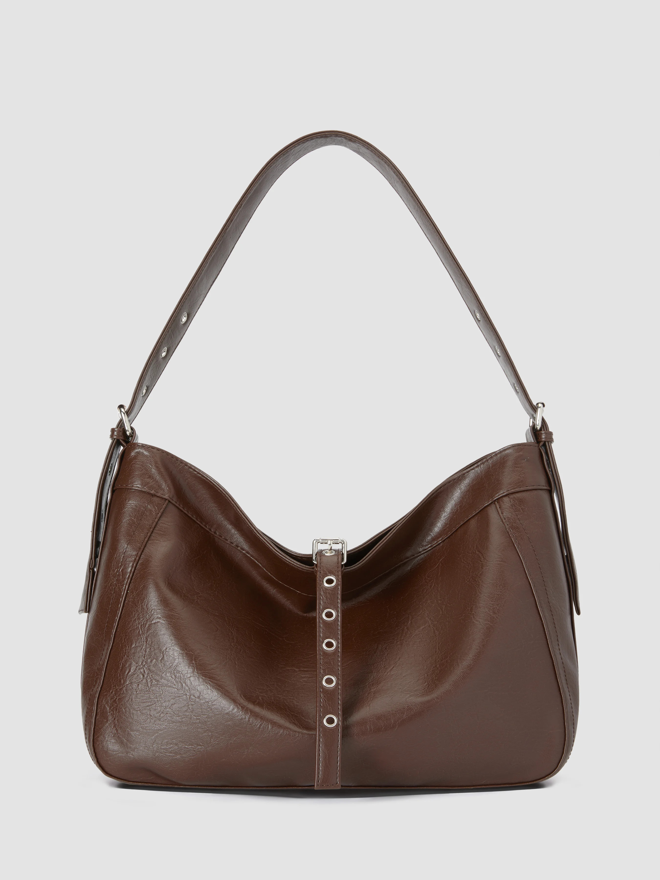 Faux Leather ADJUSTABLE STRAP TOTE BAG For Daily Casual Date Work | Cider