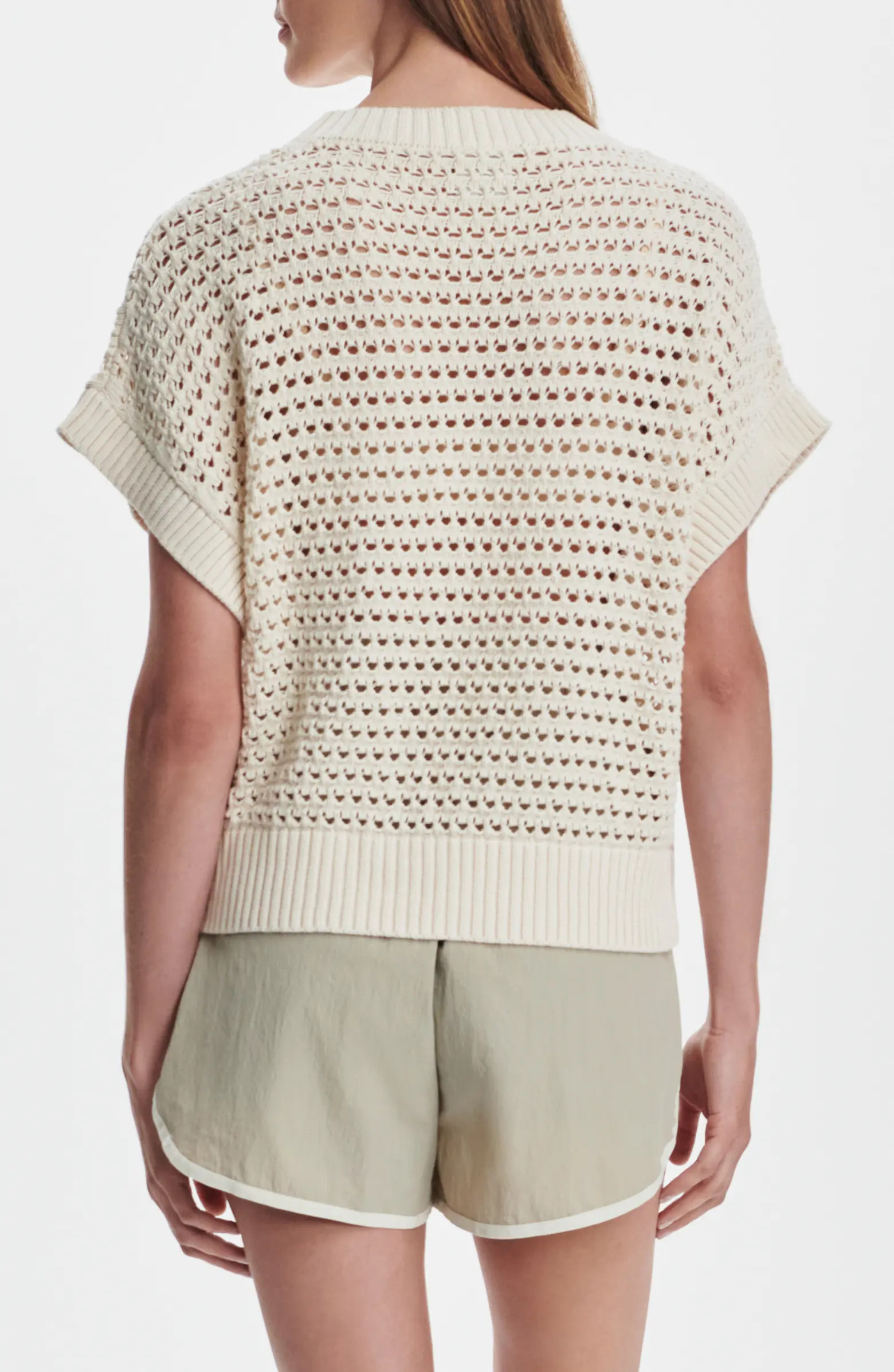 Varley Julianna Open Knit Short Sleeve Sweater | Nordstrom | Nordstrom