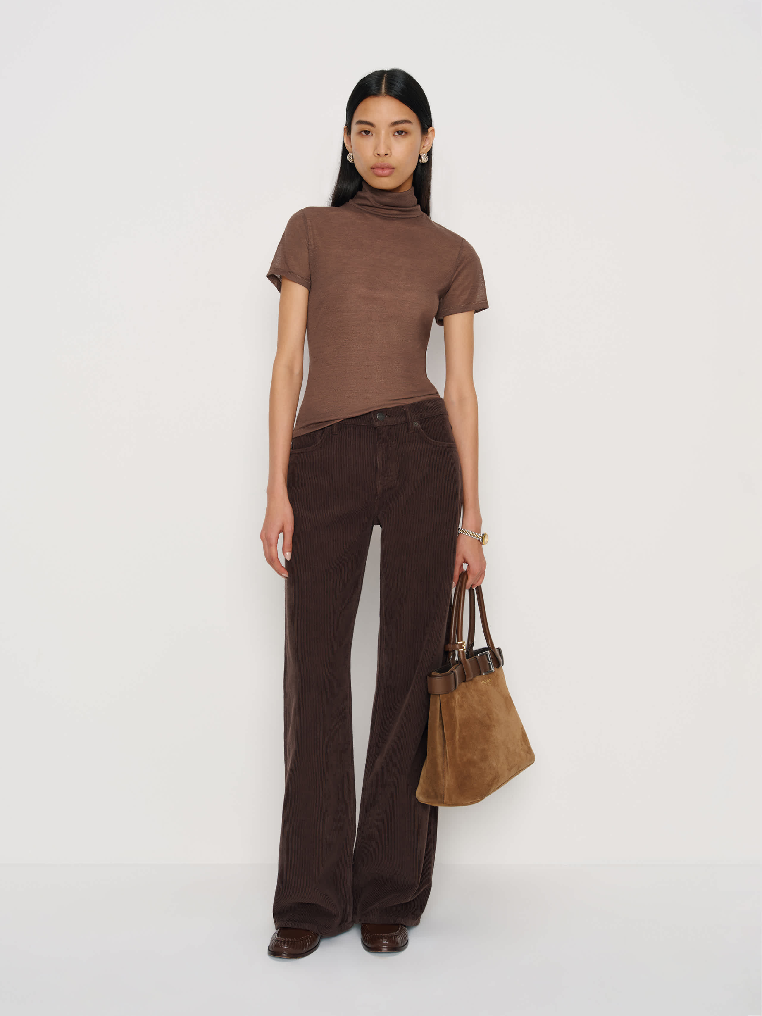 Reformation Coreen Knit Top Brown XS | Reformation (Global)