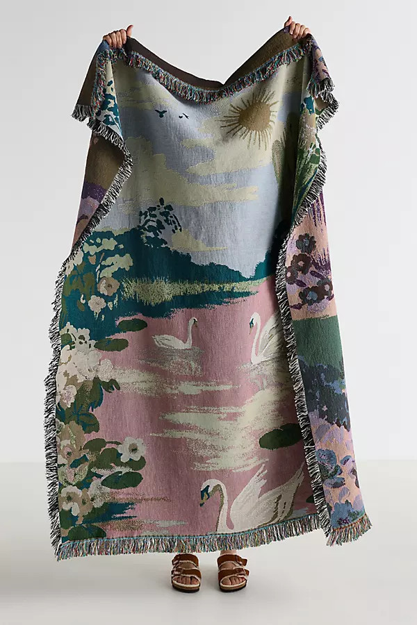 Estella Cotton Woven Throw Blanket | Anthropologie (US)