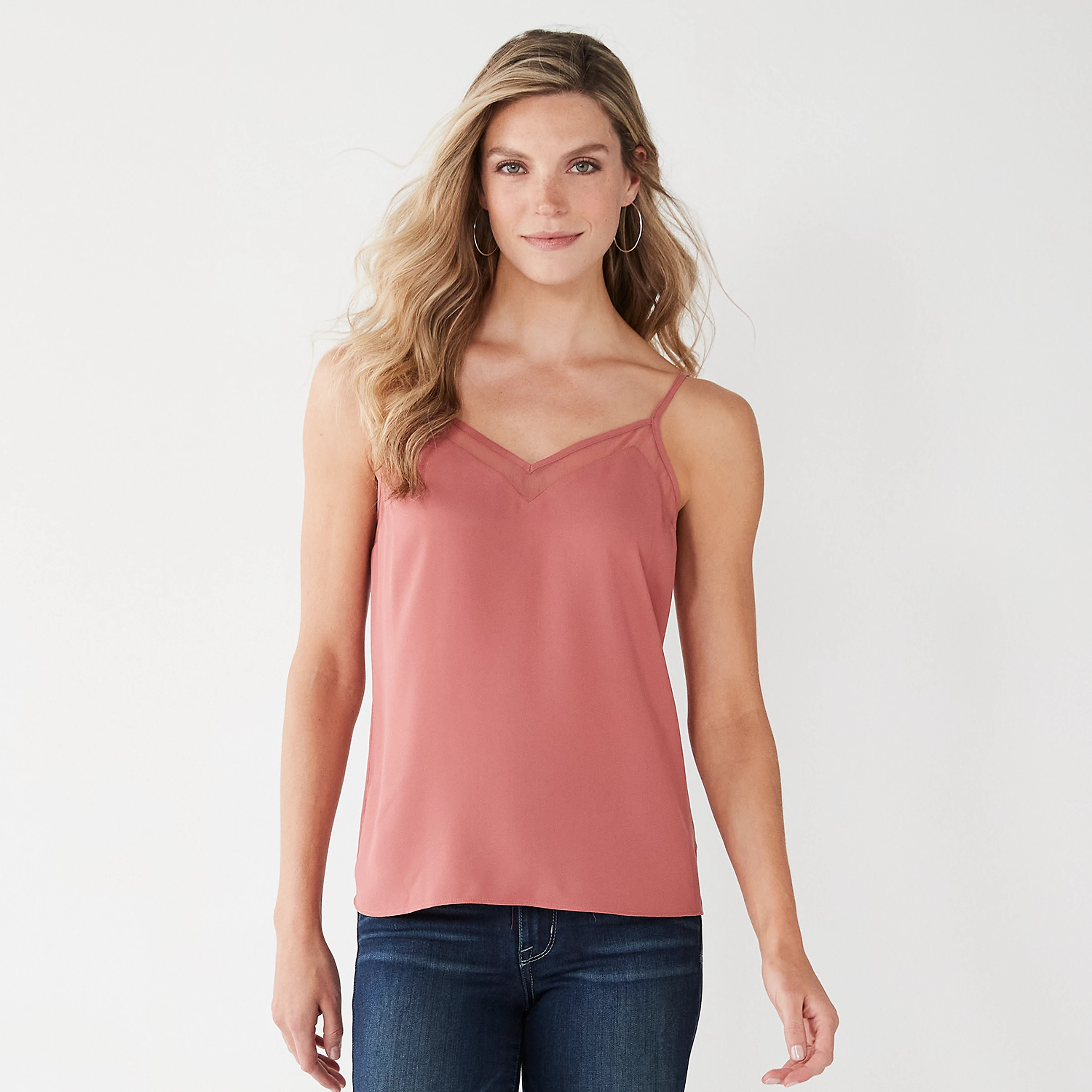 Women's Nine West Mesh Inset Cami | Kohl's