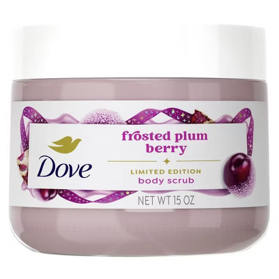 Dove Beauty Limited Edition Holiday Treat Body Scrub - Frosted Plum Berry - 15oz | Target