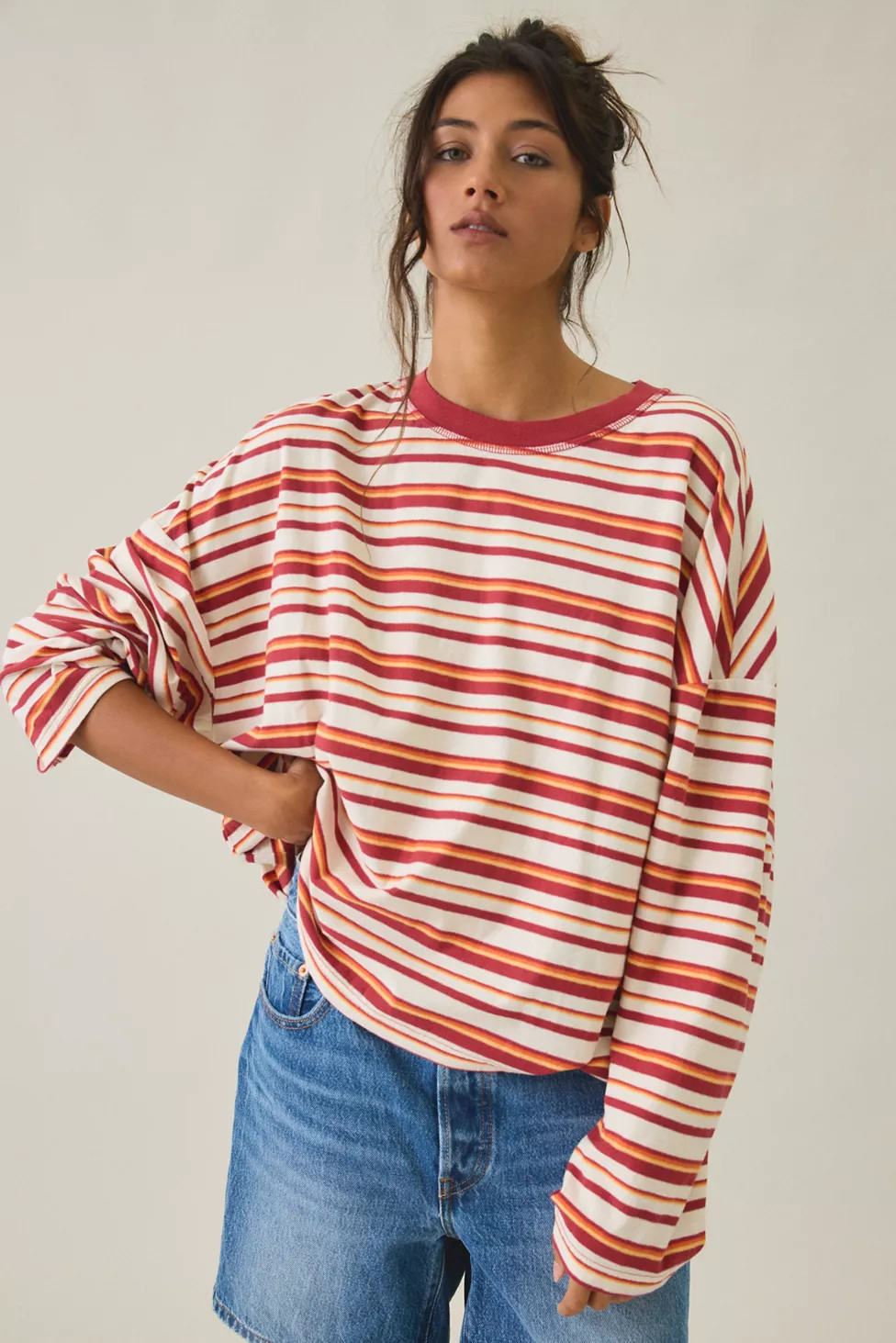 BDG Boxy Long Sleeve Spill The Tee | Urban Outfitters (US and RoW)