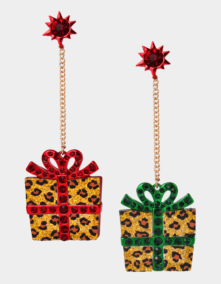 MERRY BETSEY PRESENT DROP EARRINGS MULTI | Betsey Johnson