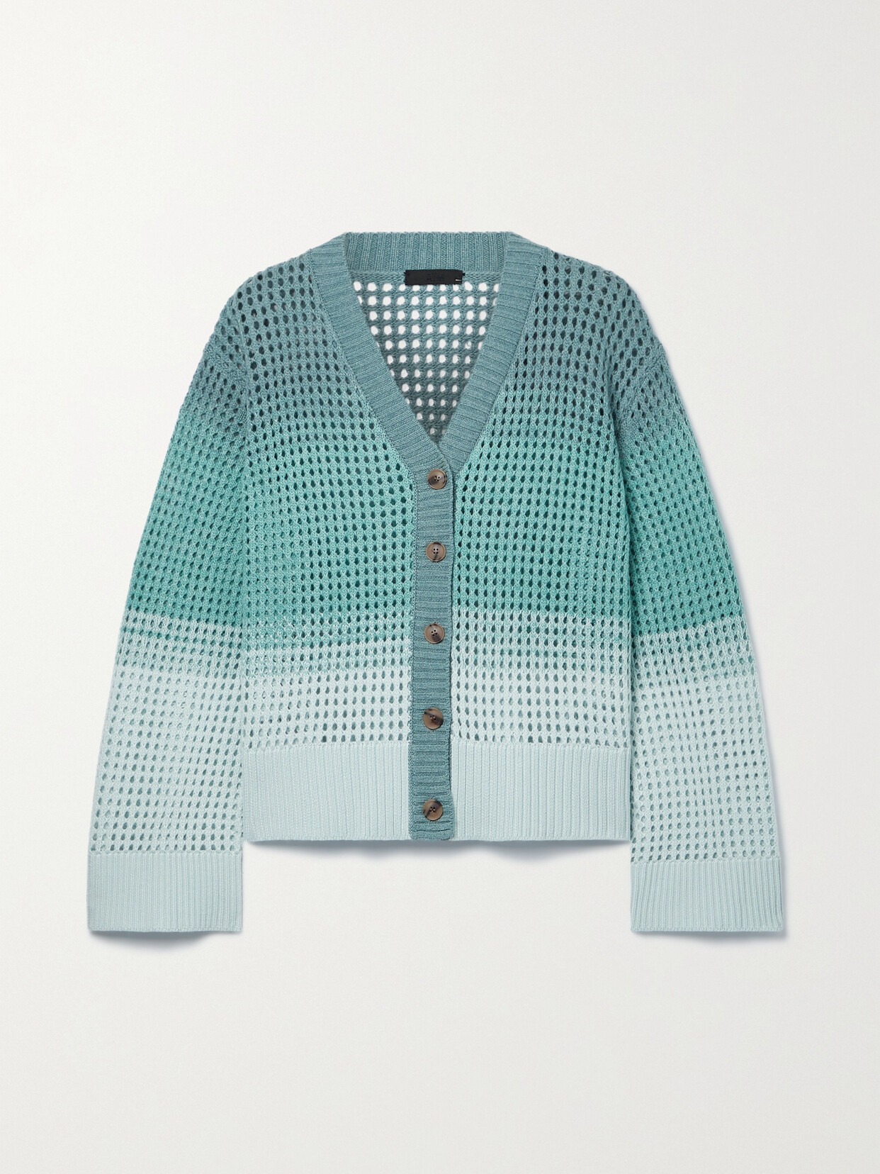 ATM Anthony Thomas Melillo - Ombré Open-knit Cardigan - Blue | NET-A-PORTER (US)