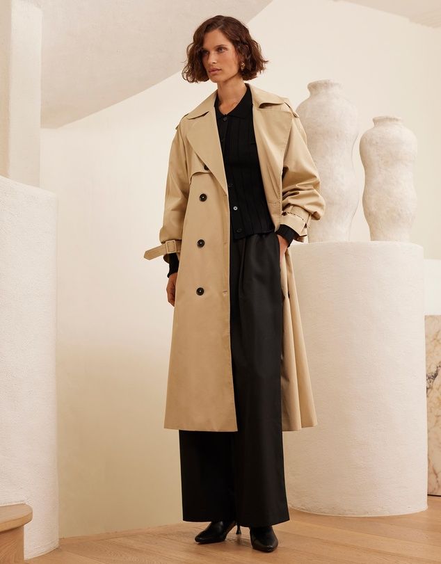 Organic Cotton Classic Belted Trench | THE ICONIC (AU & NZ)