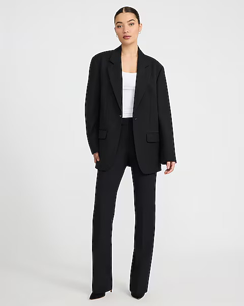 Oversized One Button Blazer | Express